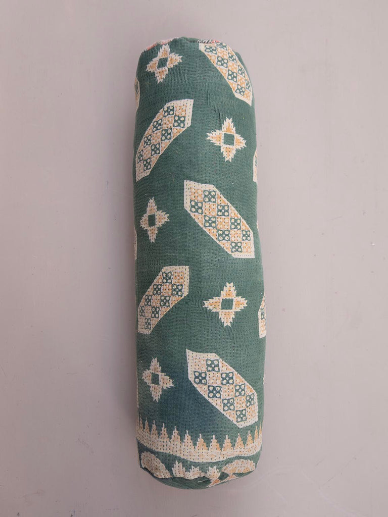Indisk kantha pude Cylinder - 815