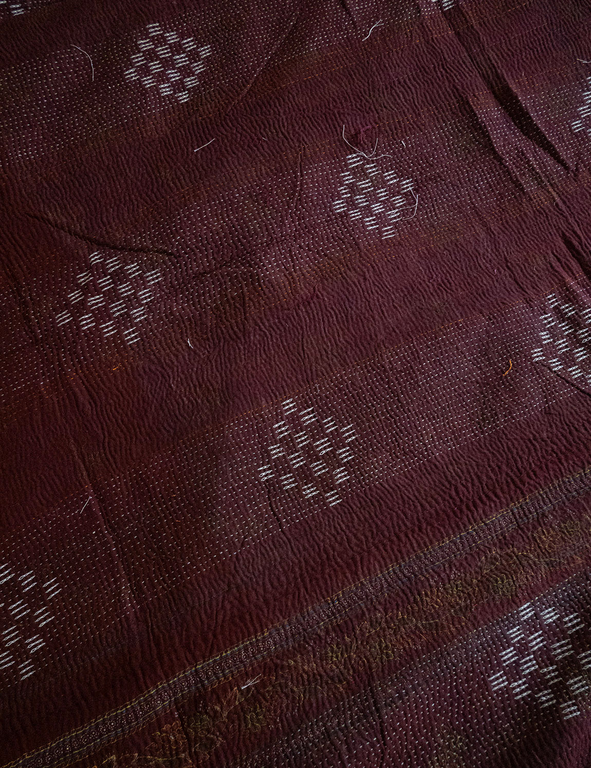 Indian kantha bedspread - 818