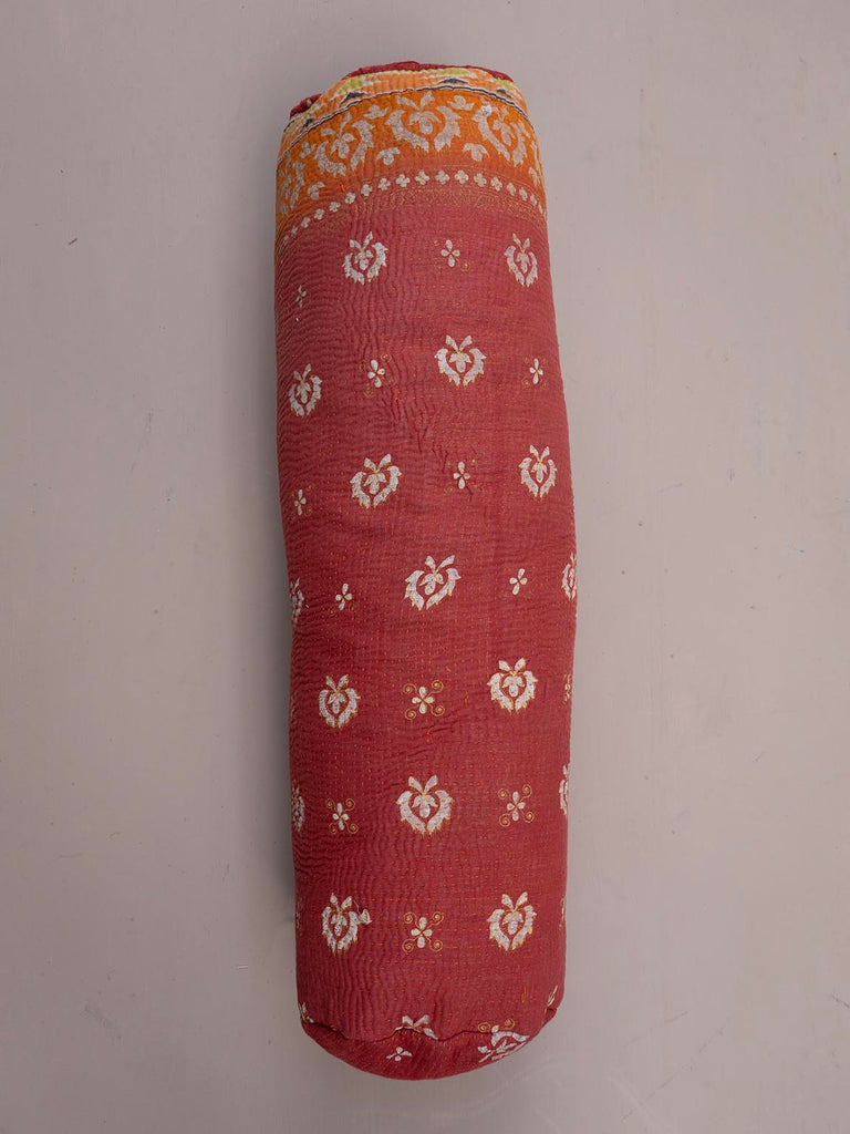 Indisk kantha pude Cylinder - 818