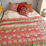 Indian kantha bedspread - 818
