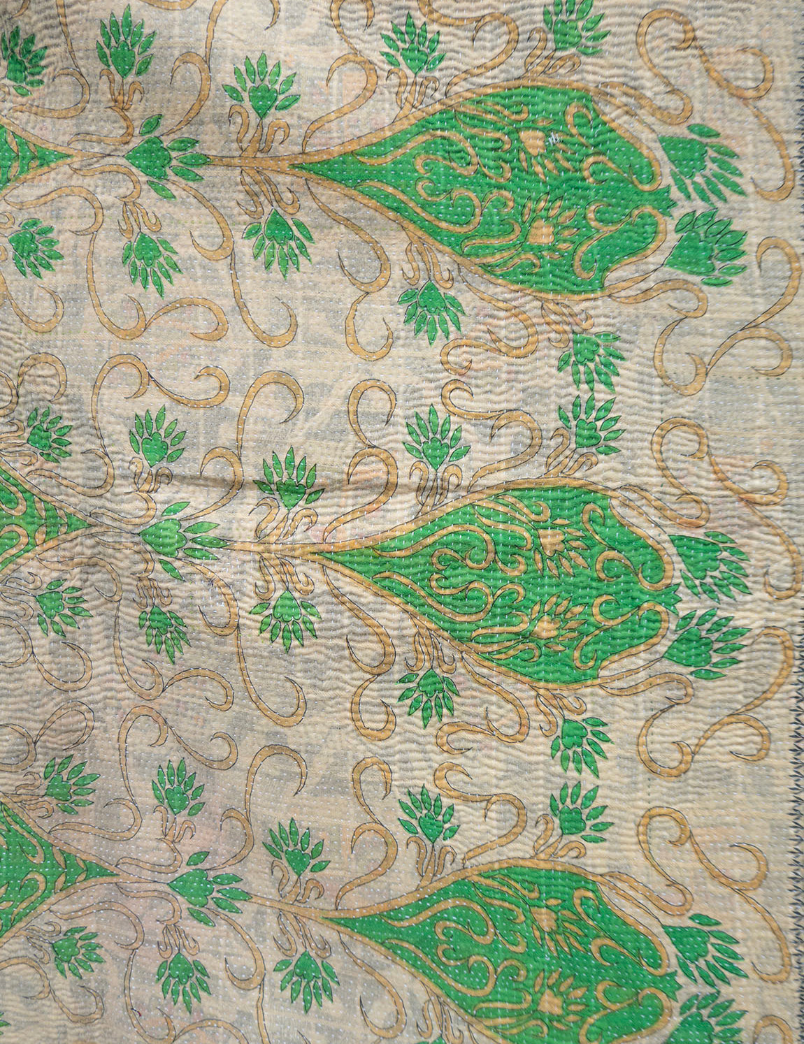Indian kantha bedspread - 828