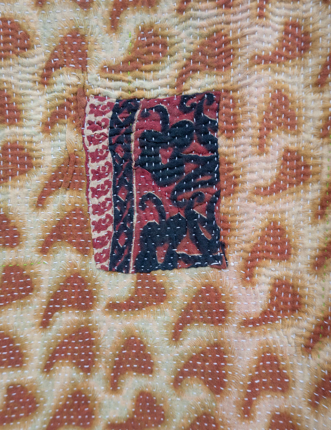 Indian kantha bedspread - 828
