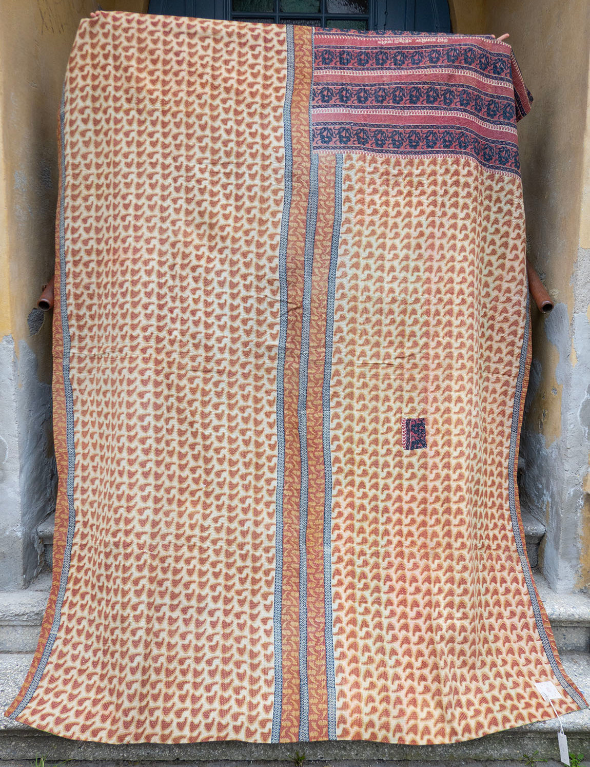 Indian kantha bedspread - 828