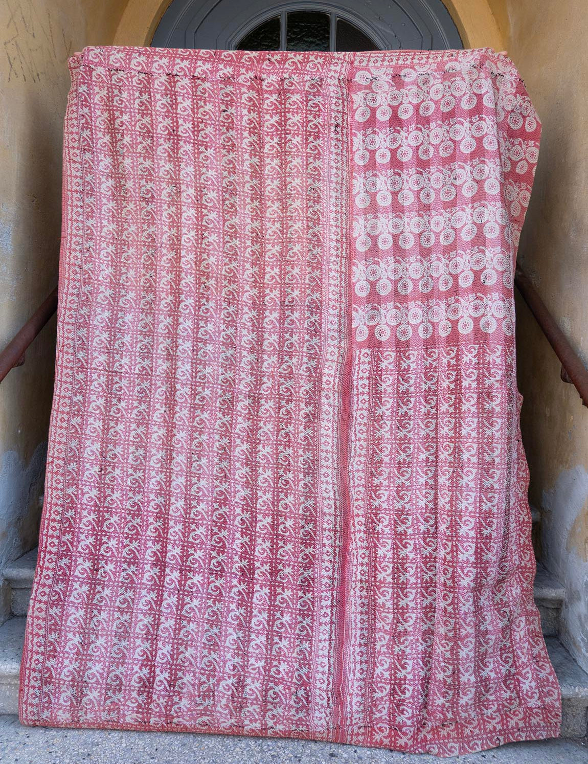 Indian kantha bedspread - 833