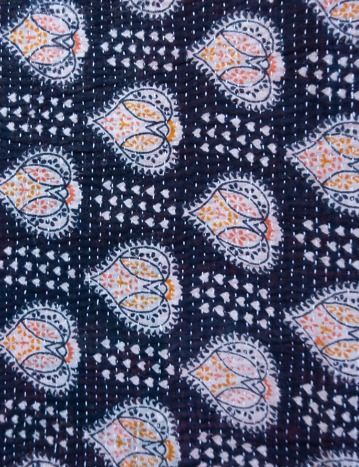 Indian kantha bedspread - 834