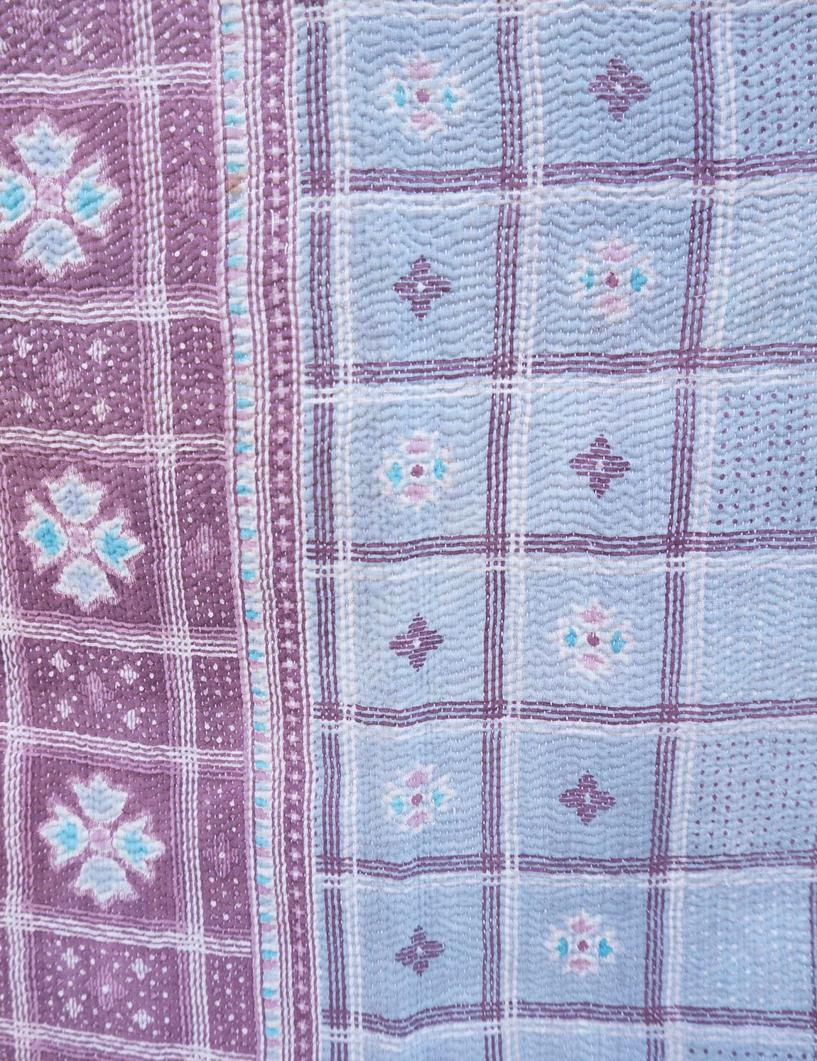 Indian kantha bedspread - 835