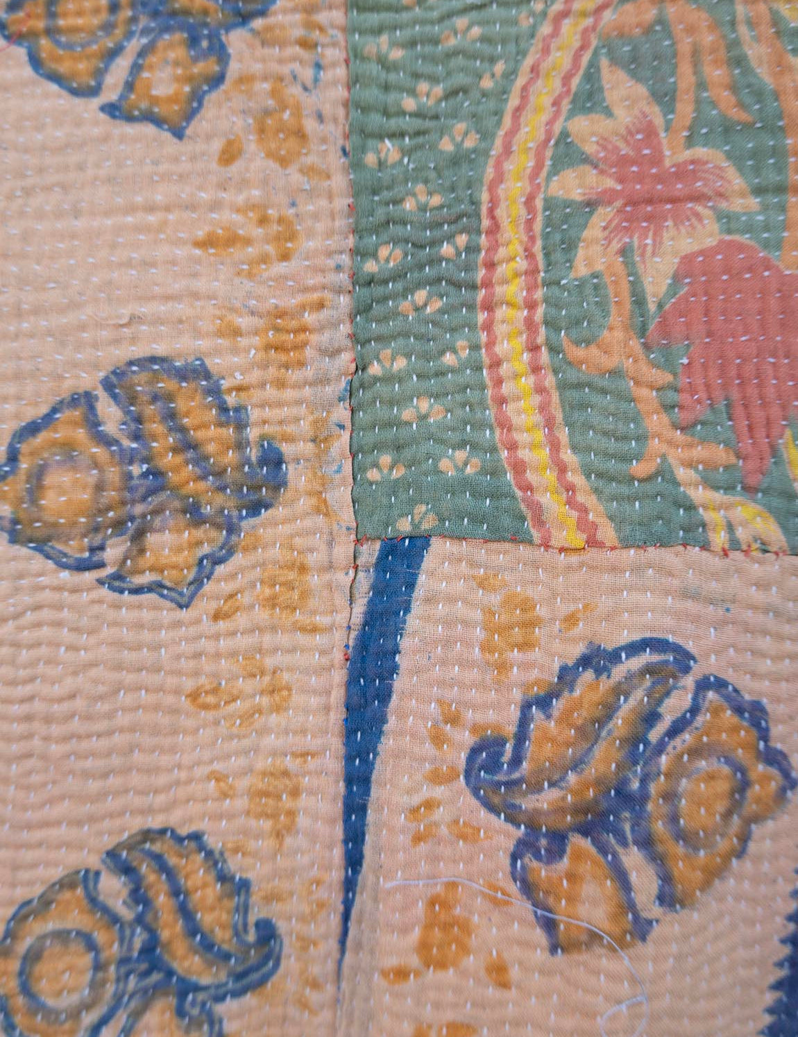 Indian kantha bedspread - 836
