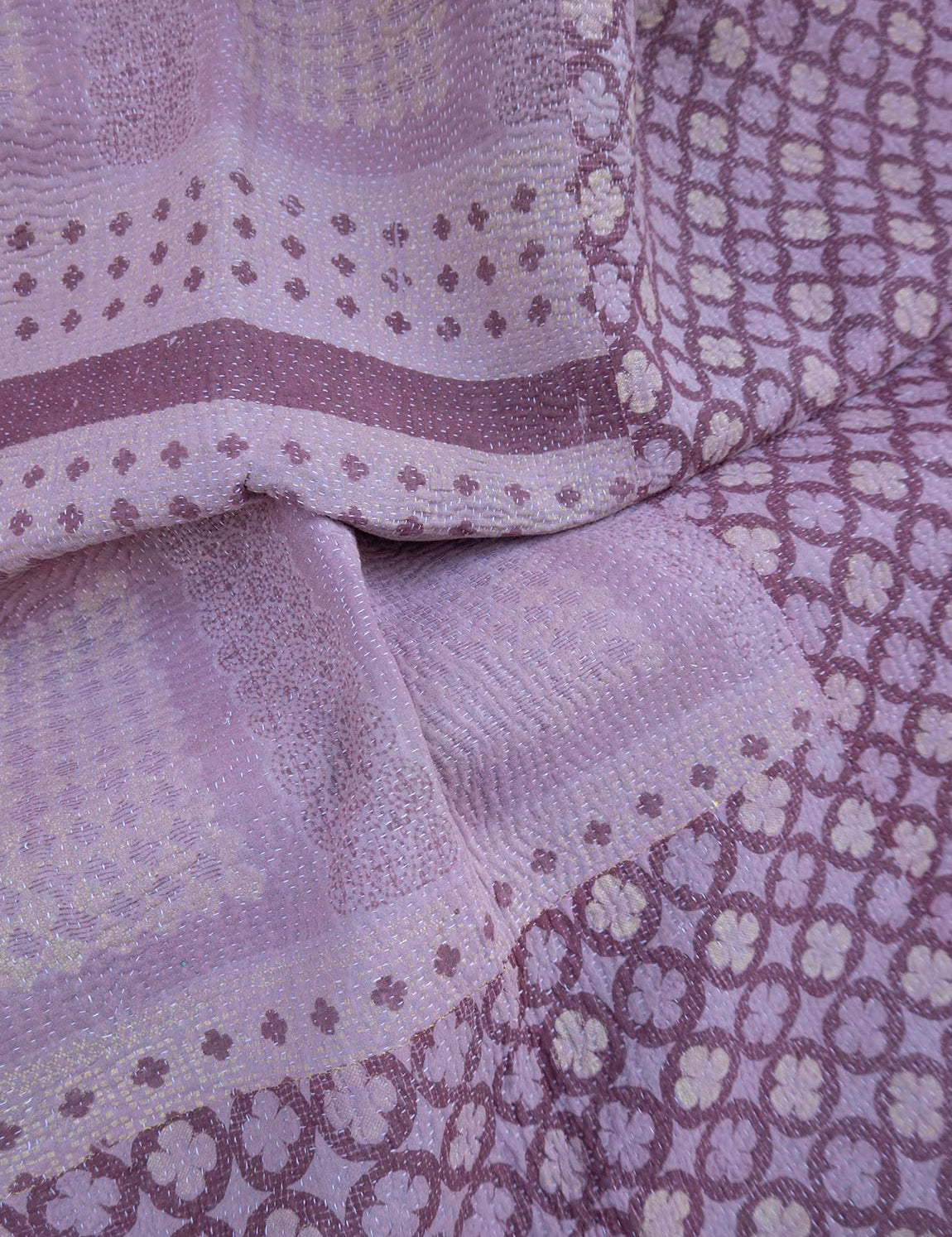 Indian kantha bedspread - 837