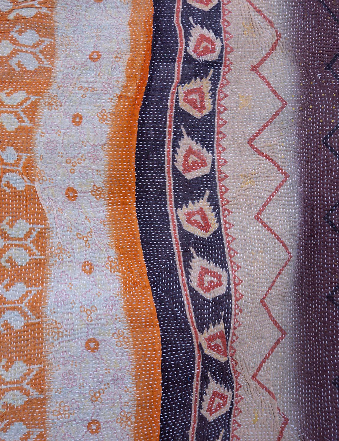 Indian kantha bedspread - 839