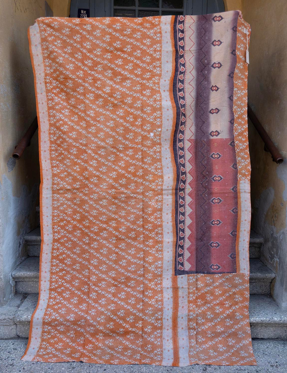 Indian kantha bedspread - 839