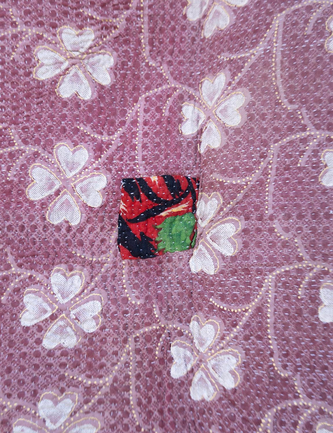 Indian kantha bedspread - 844