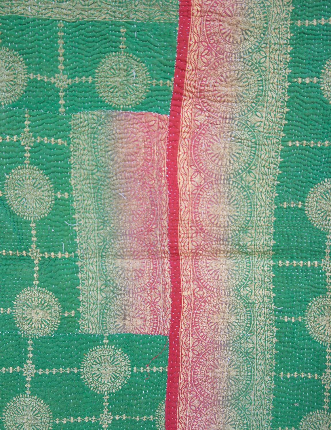 Indian kantha bedspread - 844