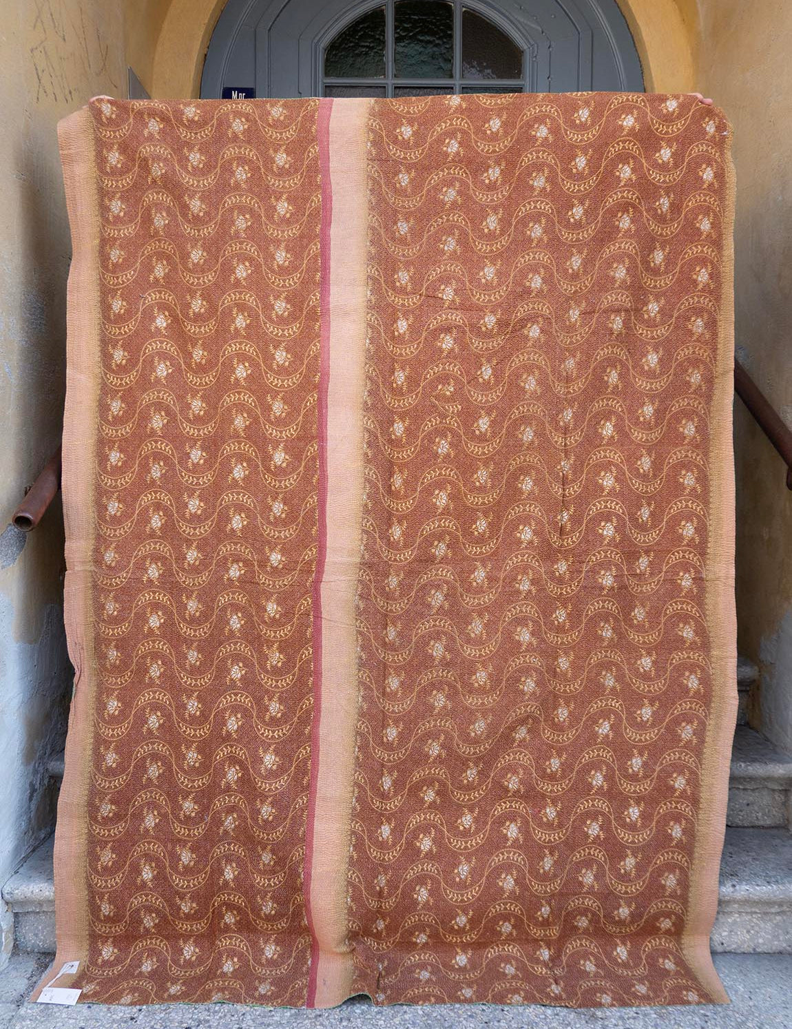 Indian kantha bedspread - 846