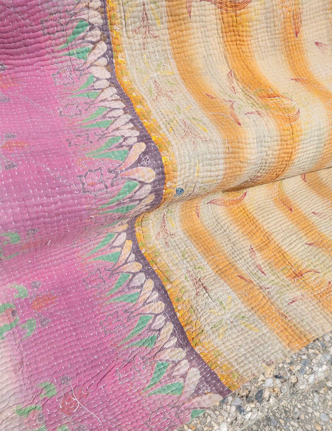 Indisk kantha sengetæppe - 855
