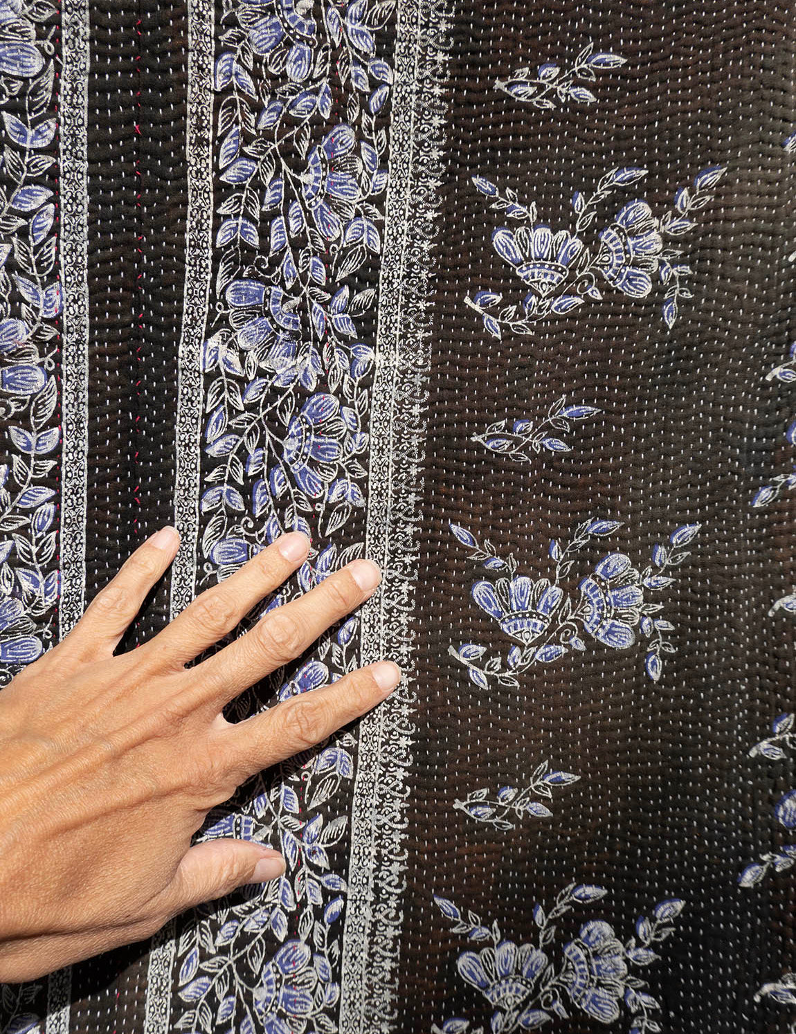 Indisk kantha sengetæppe - 860