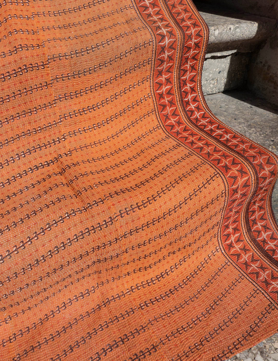 Indisk kantha sengetæppe - 863