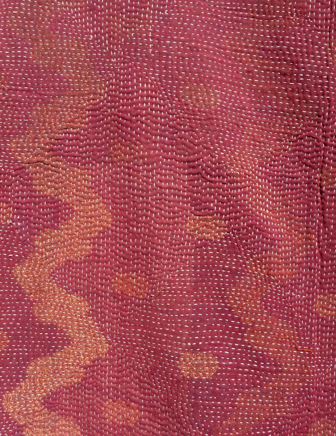 Indian kantha bedspread - 866