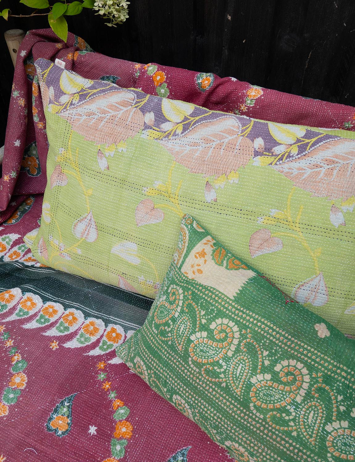 Indisk kantha pude S - 906