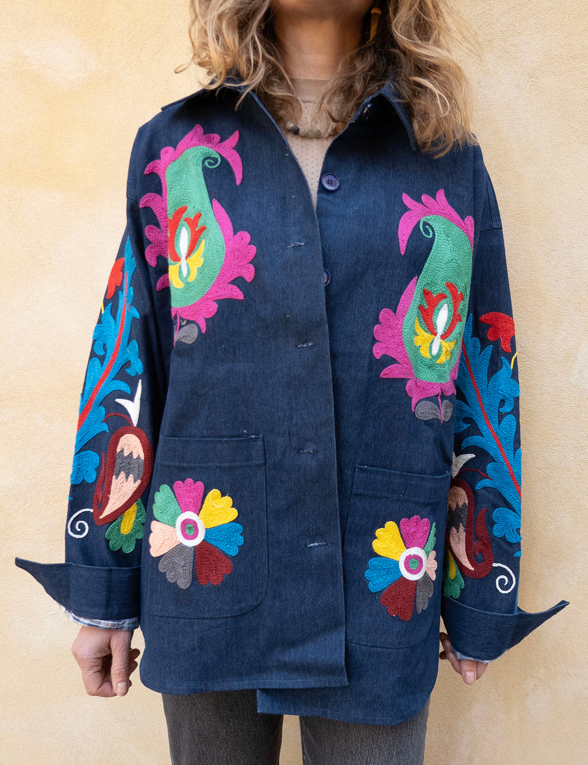 Denim Suzani Jacket - 8