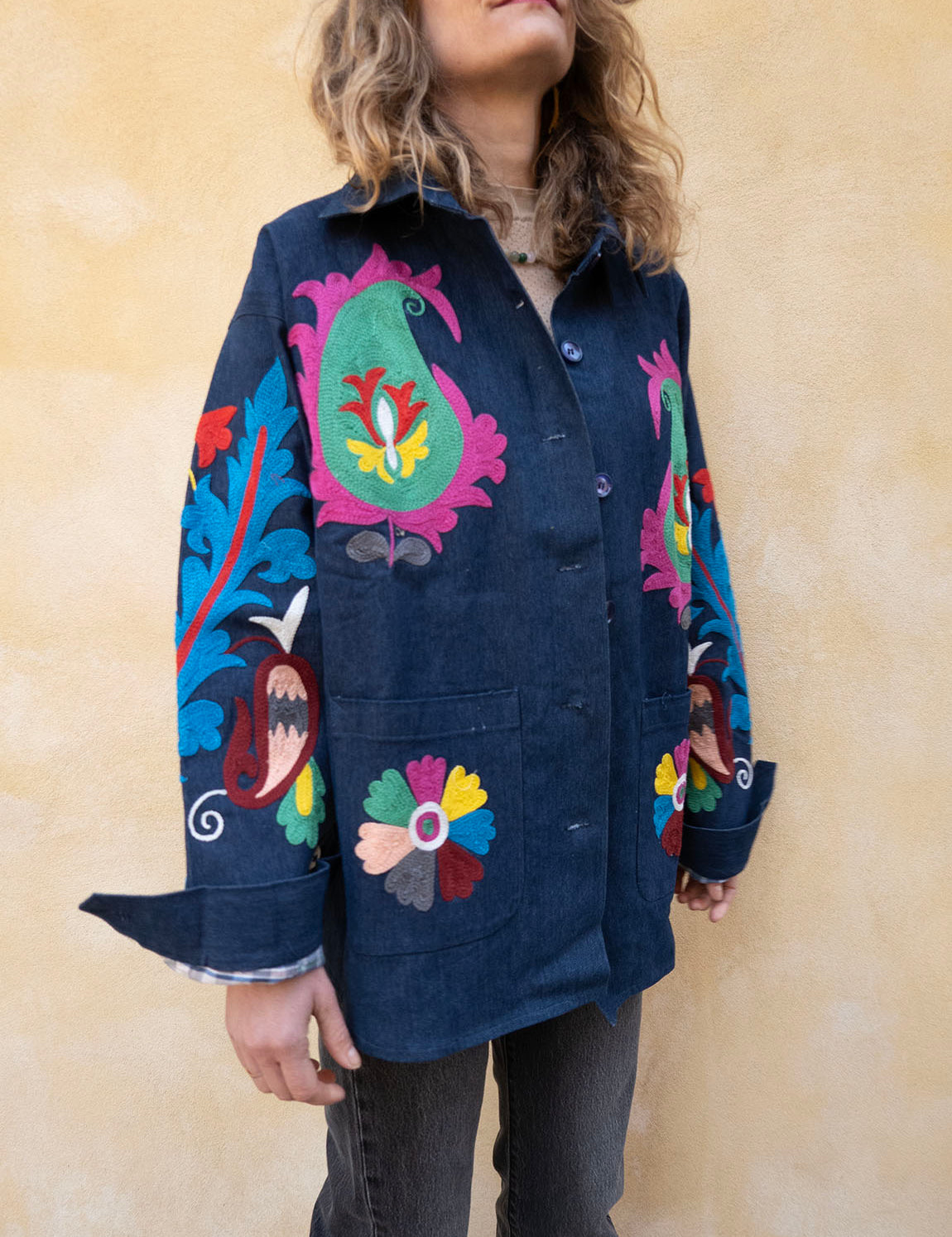 Denim Suzani Jacket - 8