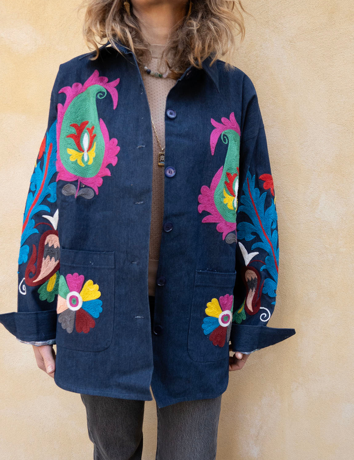 Denim Suzani Jacket - 8