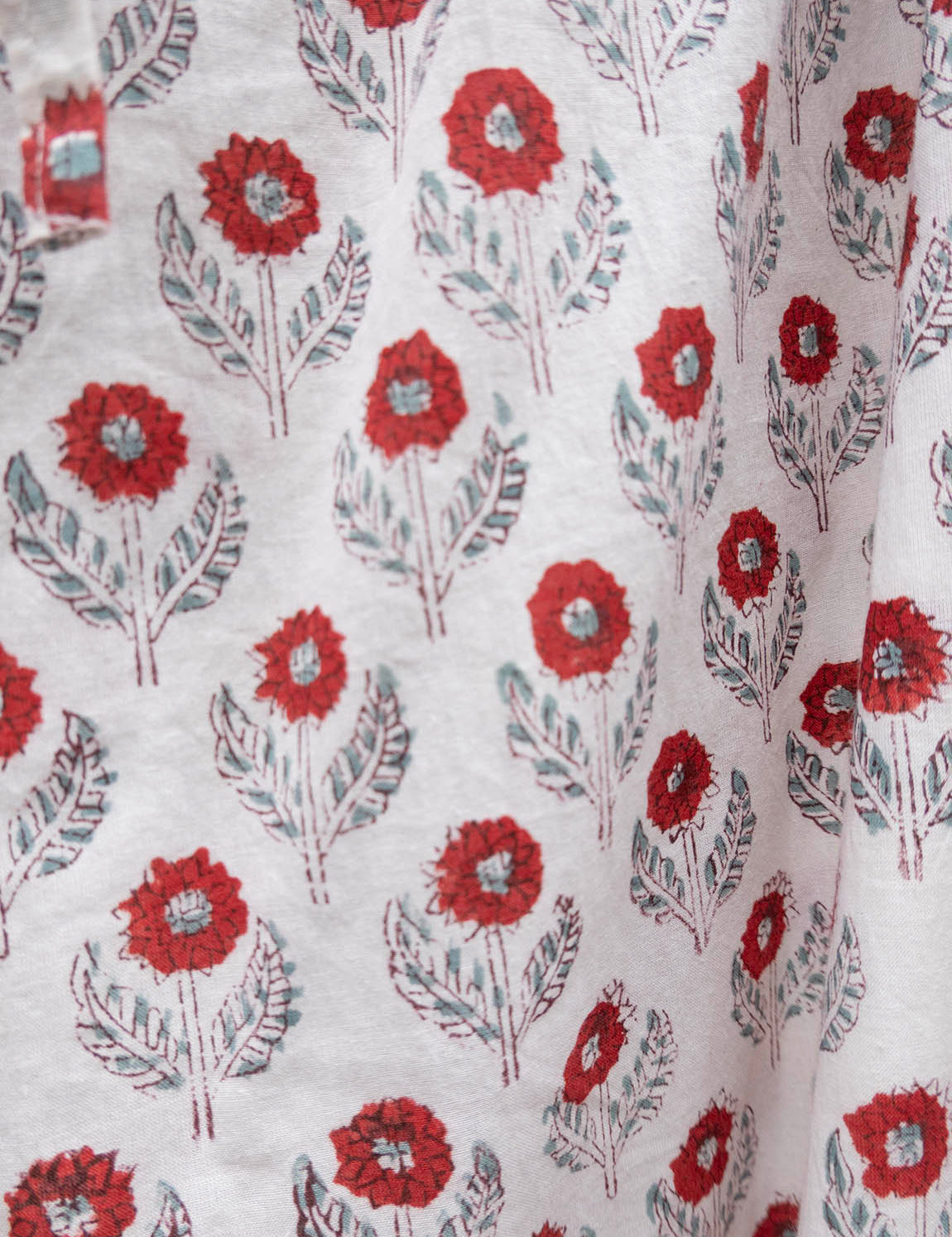 Pyjamas Blockprint - Red Flower