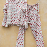 Pyjamas Blockprint - Red Flower