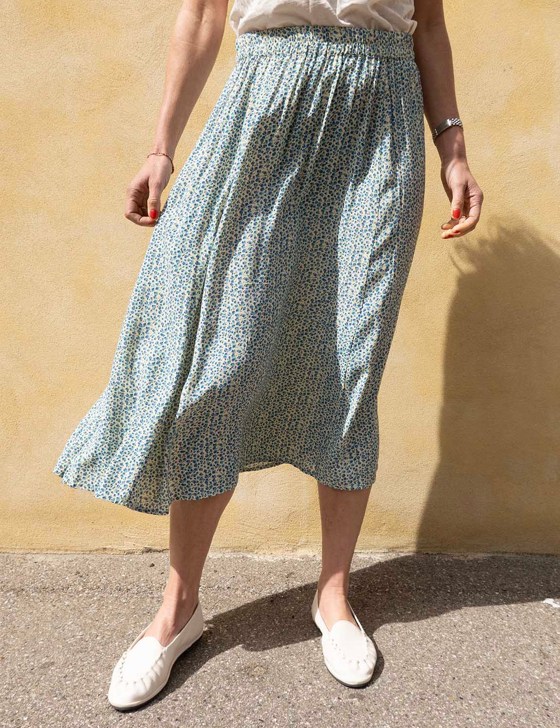 Summer Skirt - 93 Mini Blue Flower