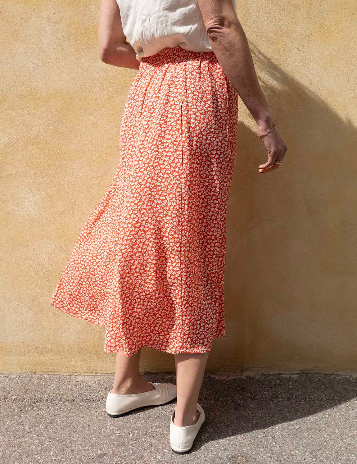 Summer Skirt - 97 Red with Flower