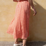 Summer Skirt - 97 Red with Flower