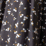 Summer Skirt - 98 Black with White Flower