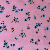 Summer Skirt - 108 Lyserød m Blå Blomster