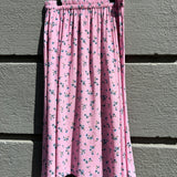 Summer Skirt - 108 Lyserød m Blå Blomster