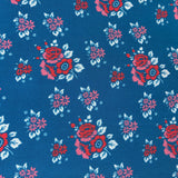 Summer Skirt - 111 Blå m Rød Blomst