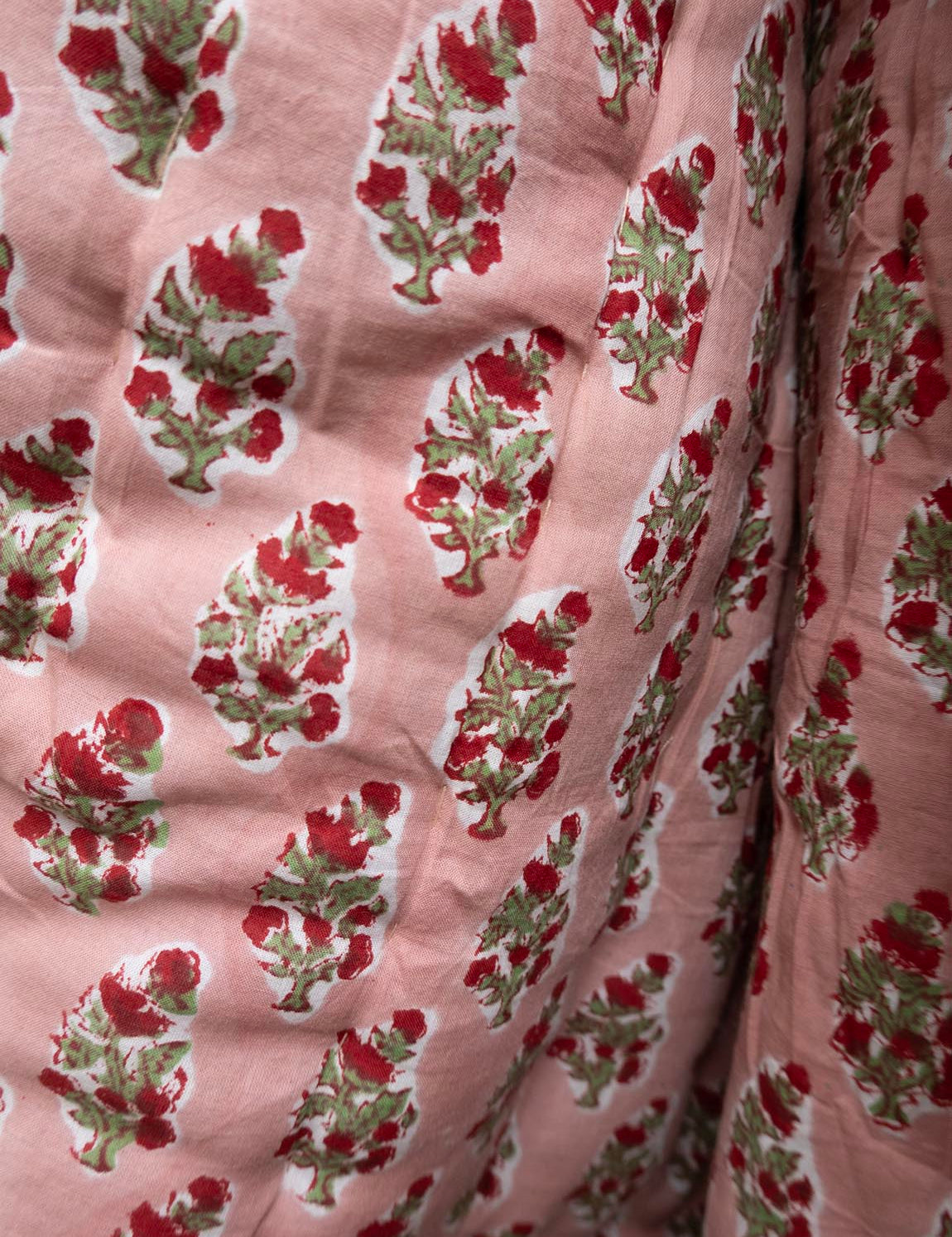 Quiltet babytæppe -  15 Old Rose/Beige