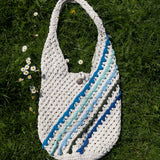 Bali Bag Shopper - White / Stripes