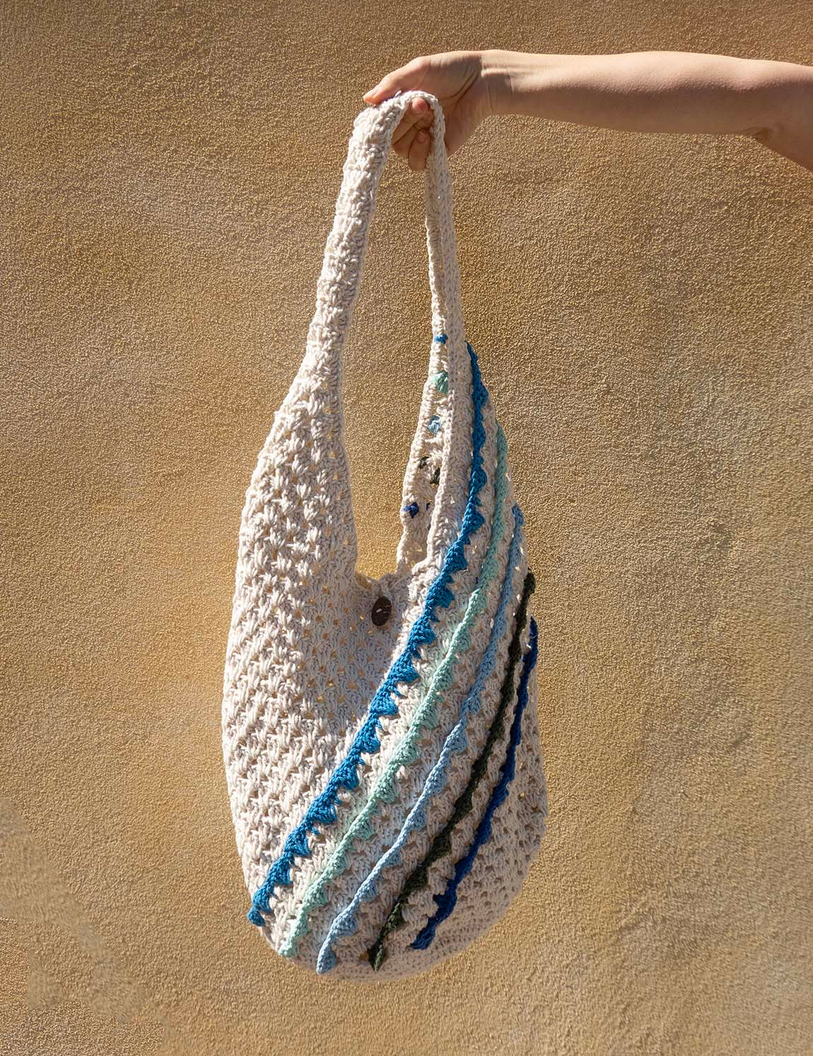 Bali Bag Shopper - White / Stripes