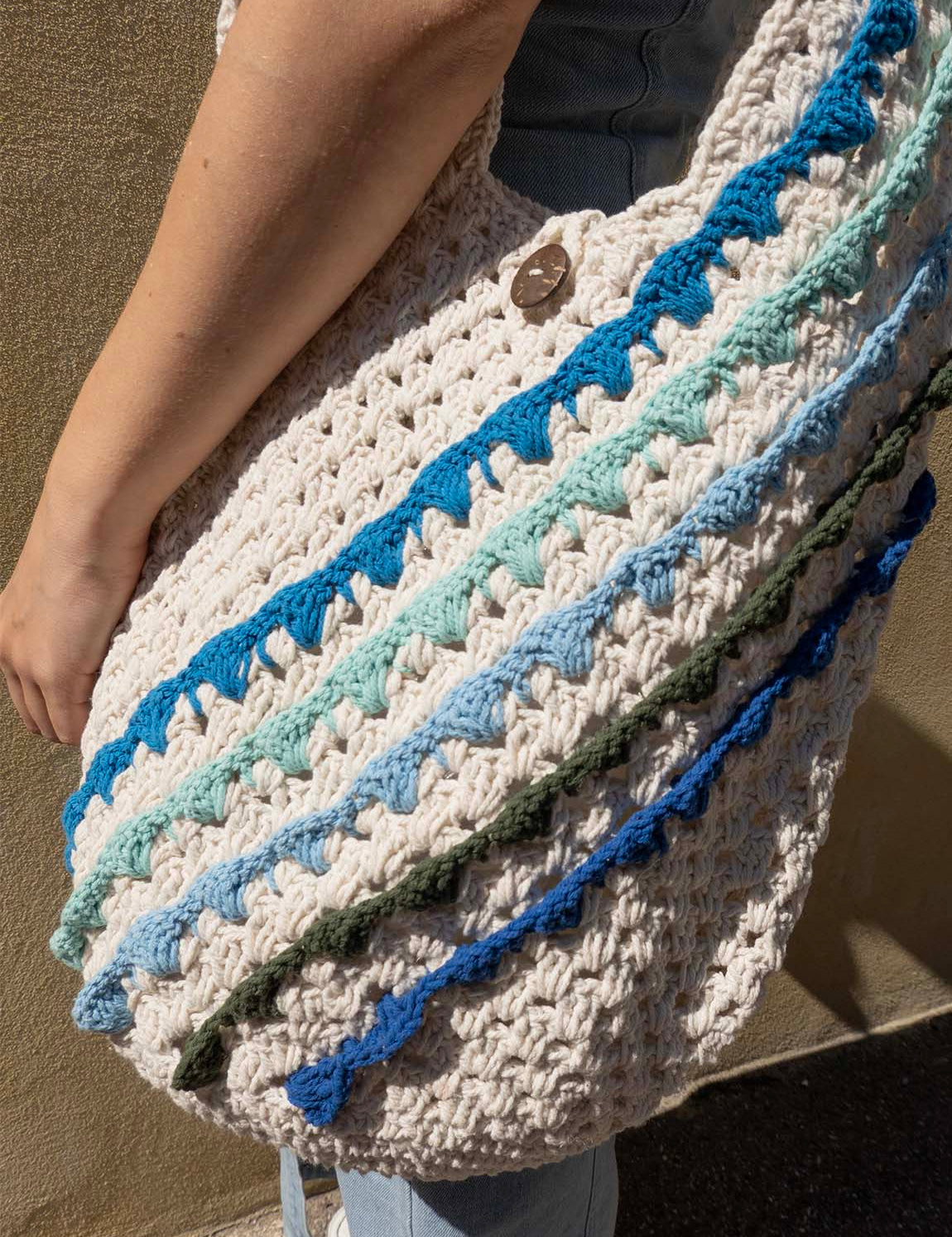 Bali Bag Shopper - White / Stripes