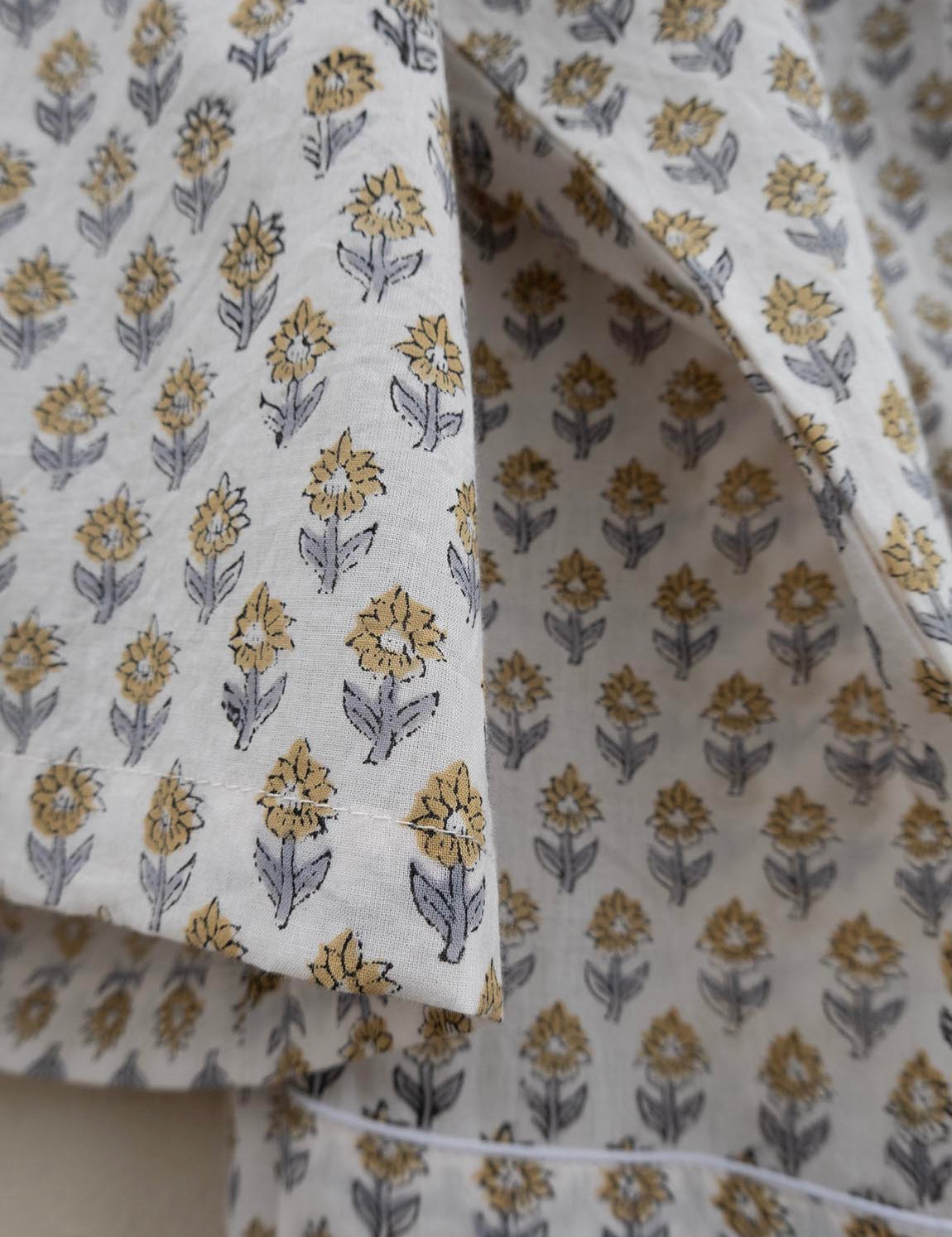 Pyjamas Blockprint - Beige Flower