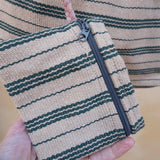 Nepal Stripe Bag - Beige/Dark Green