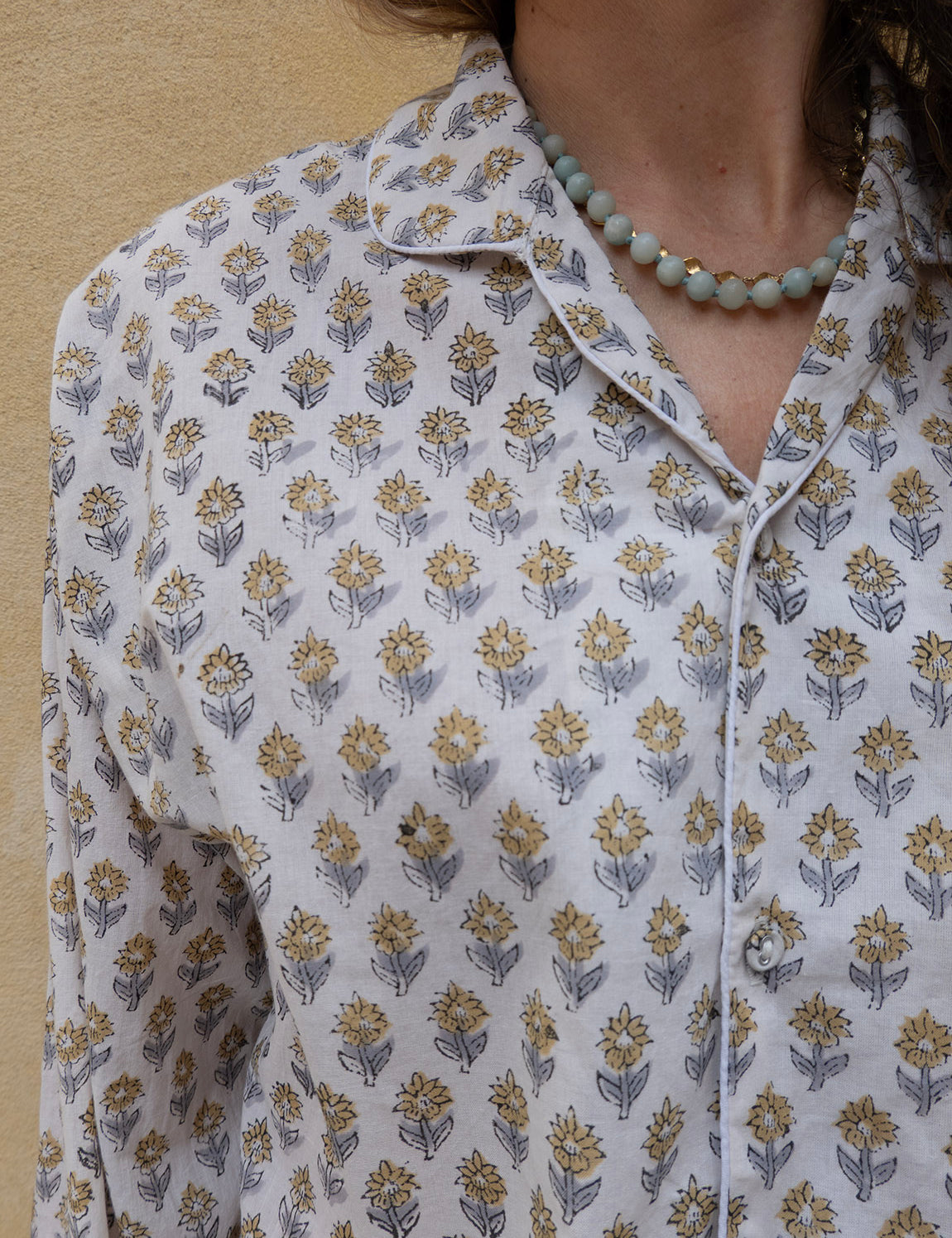 Pyjamas Blockprint - Beige Flower