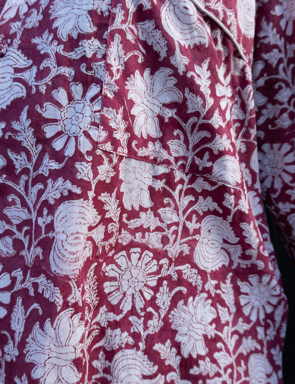 Pajamas Blockprint - Berry Flower