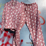 Pyjamas Blockprint - Berry Flower
