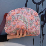 Moon Pouch Blockprint L - Lilac