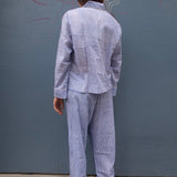 Pyjamas Blockprint - Blue Stripe