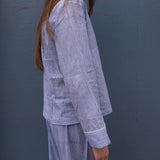 Pyjamas Blockprint - Blue Stripe