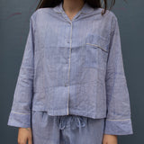 Pyjamas Blockprint - Blue Stripe