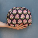 Moon Pouch Blockprint L - Black