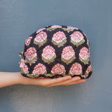 Moon Pouch Blockprint S - Black