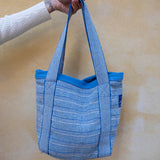 Nepal Stripe Bag - Blue/White